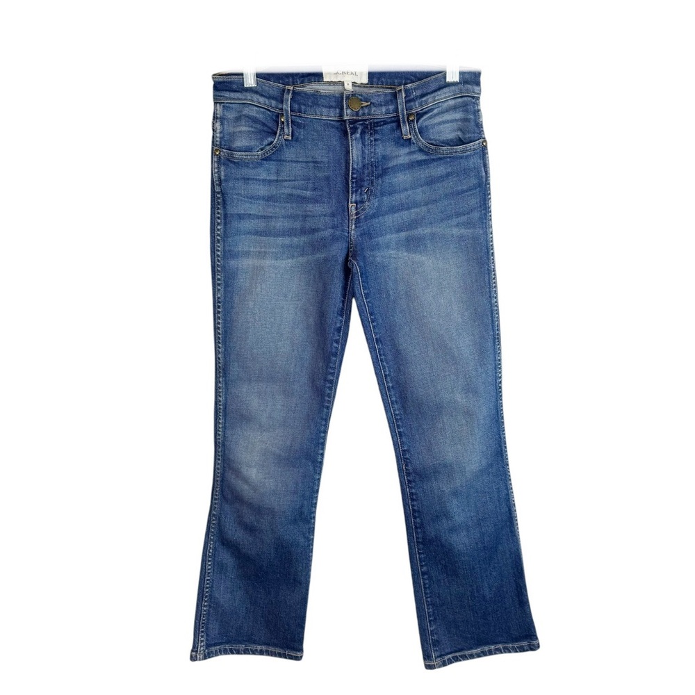 THE GREAT. Mid Blue Straight-Leg Women’s Jeans